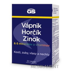 GS Vápnik Horčík Zinok tablety 30 ks
