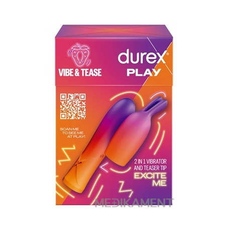 DUREX PLAY VIBE & TEASE vibrátor 2v1 so stimulačnou špičkou 1 ks