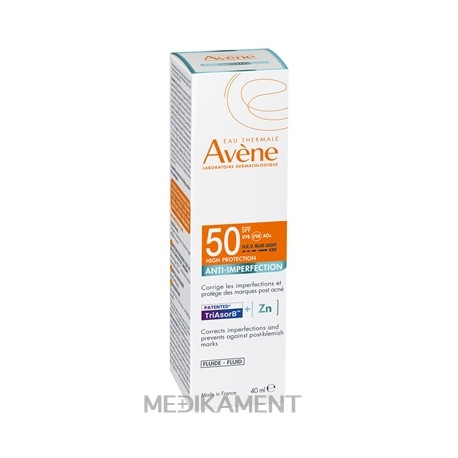 AVENE ANTI-IMPERFECTION Fluid SPF 50 proti nedokonalostiam pleti 40 ml