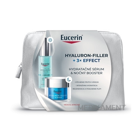 Eucerin Kazeta HYALURON-FILLER+3xEFFECT Booster hydratačné sérum 30 ml + nočný booster 50 