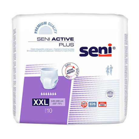 Seni ACTIVE PLUS XXL navliekacie nohavičky obvod 140-190 cm 10 ks
