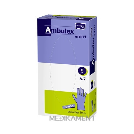 Ambulex NITRYL rukavice veľ. S fialové nitrilové nesterilné 100 ks