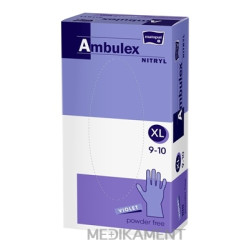 Ambulex NITRYL rukavice veľ. XL fialové nitrilové nesterilné 100 ks