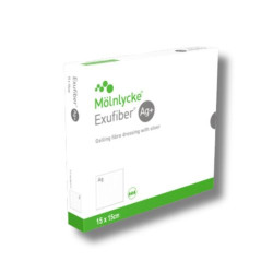 Exufiber 15x15 cm krytie na rany hydrovláknité 10 ks