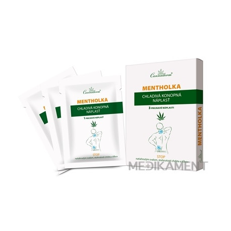 Cannaderm MENTHOLKA chladivá konopná náplasť 3 ks