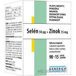 GENERICA Selén 50 µg + Zinok 15 mg kapsuly 105 ks