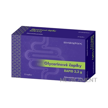 Slovakiapharm Glycerínové čapíky RAPID 2,2 g 12 ks