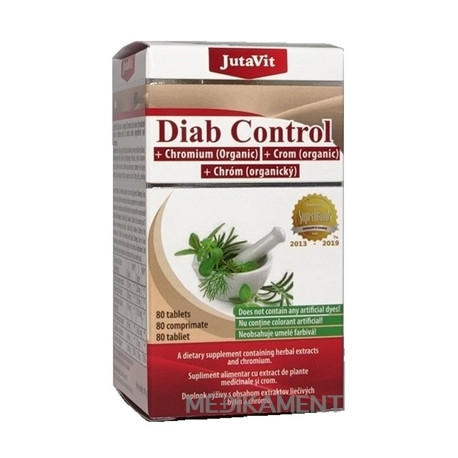 JutaVit Diab Control + organický chróm tablety 80 ks