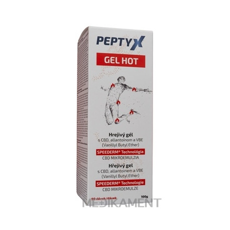 PEPTYX GEL HOT hrejivý gél s CBD allantoínom a VBE 100 g