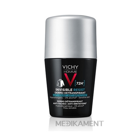 VICHY HOMME INVISIBLE RESIST DETRANSPIRANT 72H detranspirant proti zápachu roll-on 50 ml