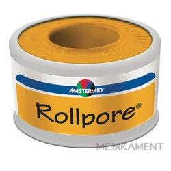 Rollpore CIEVKOVÁ NÁPLASŤ jemná fixačná z netkanej textílie 2,5 cm x 5 m 1 ks