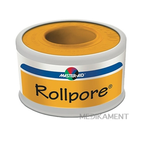 Rollpore CIEVKOVÁ NÁPLASŤ jemná fixačná z netkanej textílie 2,5 cm x 5 m 1 ks
