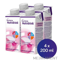 Nutridrink s jahodovou príchuťou 4 x 200 ml