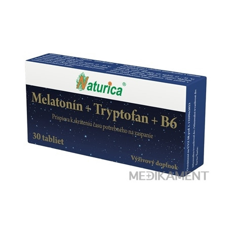 Naturica Melatonín + Tryptofan + Vitamín B6 tablety 30 ks