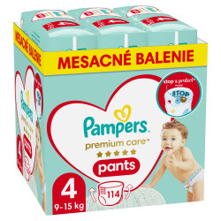 PAMPERS PREMIUM CARE Pants S4 (9-15 kg) 114 ks