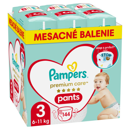PAMPERS PREMIUM CARE Pants S3 (6-11 kg) 144 ks