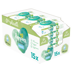 PAMPERS wipes HARMONIE AQUA vlhčené obrúsky 15 x 48 ks