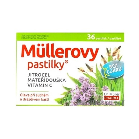 Müllerove pastilky SKOROCEL, MATERINA DÚŠKA, VIT.C bez cukru 36 ks