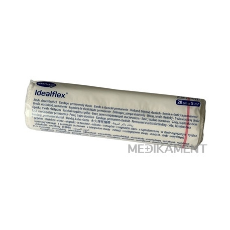 Idealflex obväz elastický krátkoťažný 85% 20 cm x 5 m 1 ks