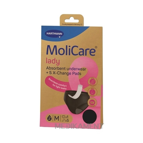 MoliCare lady M absorpčná spodná bielizeň 1 ks + X-Change vložka 5 ks 1 set