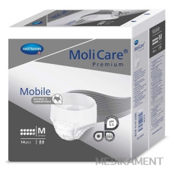 Molicare Premium Mobile 10 kvapiek M nohavičky inkontinenčné plienkové sivé 14 ks