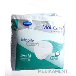 MoliCare Premium Mobile 5 kvapiek M zelené plienkové nohavičky naťahovacie 14 ks