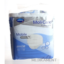 MoliCare Premium Mobile 6 kvapiek M modré plienkové nohavičky naťahovacie 14 ks
