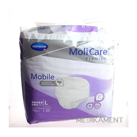MoliCare Premium Mobile 8 kvapiek L fialové plienkové nohavičky naťahovacie 14 ks
