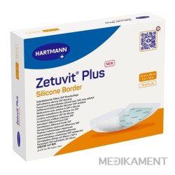 ZETUVIT Plus Silicone Border kompres sterilný 16 x 26 cm 10 ks