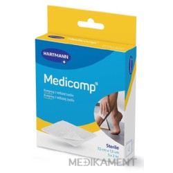MEDICOMP kompresy z netkanej textílie sterilný 7,5 x 7,5 cm 10 ks
