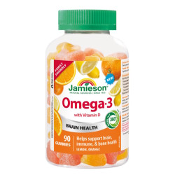 JAM OMEGA-3 GUMMIES rodinné balenie želatínové pastilky 270 g