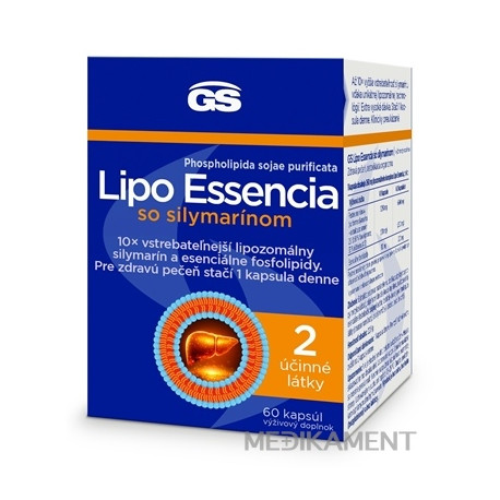 GS Lipo Essencia so silymarínom kapsuly 60 ks