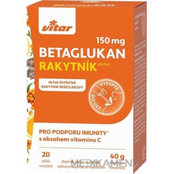 VITAR BETAGLUKÁN 150 mg prášok vo vrecúškach príchuť rakytník 20 ks