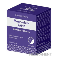 Slovakiapharm Magnesium RAPID prášok rozpustný v ústach, príchuť limetka, vrecká 20 ks