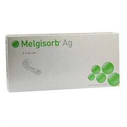 Melgisorb Ag 3x44 cm antimikrobiálny alginátový obväz 10 ks