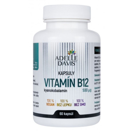 Adelle Davis VITAMÍN B12 kyanokobalamín 500 µg kapsuly 60 ks