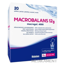 Vitabalans MACROBALANS 12 g macrogol. 4000 prášok na per. roztok vrecúška 20 ks