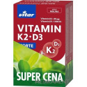VITAR VITAMIN K2 + D3 FORTE DUOPACK tablety príchuť malina 2 x 60 ks 