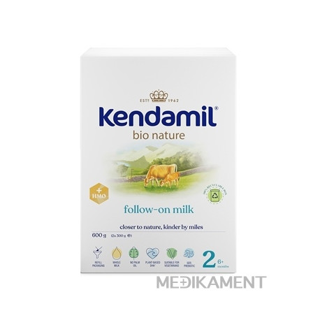 KENDAMIL BIO Nature 2 HMO+ následná mliečna dojčenská výživa od ukonč. 6. mesiaca 600 g