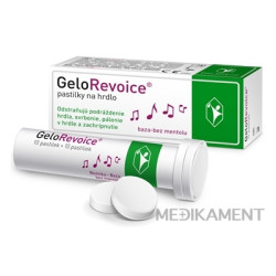 GeloRevoice pastilky na hrdlo baza-bez mentolu 10 ks