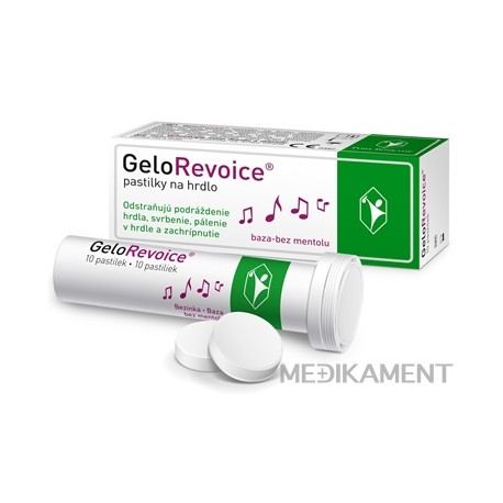 GeloRevoice pastilky na hrdlo baza-bez mentolu 10 ks