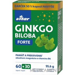 VITAR GINKGO BILOBA FORTE kapsule 60+30 ks (50 % navyše) 90 ks