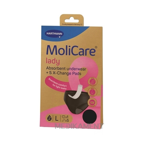 MoliCare lady L absorpčná spodná bielizeň 1 ks + X-Change vložka 5 ks 1 set