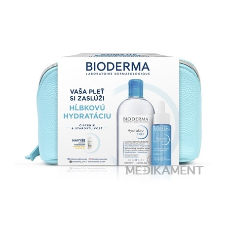 BIODERMA Hydrabio darčekový balík H2O micelárna voda 500ml + Hyalu+ sérum + vzorka 1 set