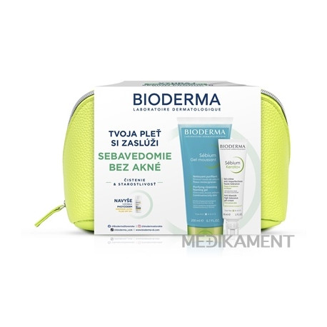 BIODERMA Sébium darčekový balík gél 200 ml + Kerato+ gél-krém 30 ml + vzorka 1 set