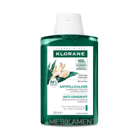 KLORANE ŠAMPÓN proti lupinám s galangalom obnovujúci a ošetrujúci všetky typy lupín 200 ml KLORANE ŠAMPÓN proti lupinám s galangalom obnovujúci a ošetrujúci všetky typy lupín 200 ml