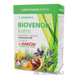 BIOMEDICA BIOVENOL krém na nohy 2 x 200 ml + darček Konopný krém na ruky 100 ml 1 set