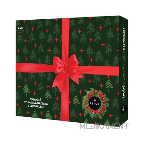 LEROS VIANOČNÁ BYLINKOVÁ NÁDIELKA S LEPORELOM 5 6 druhov čajov po 5 vrecúšok 1 set