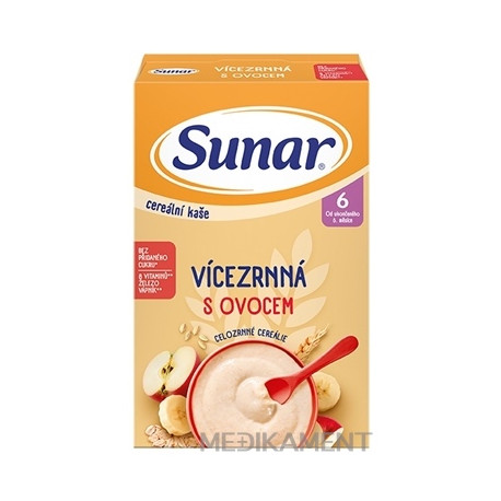 Sunar Cereálna kaša VIACZRNNÁ S OVOCÍM od ukonč. 6. mesiaca 210 g
