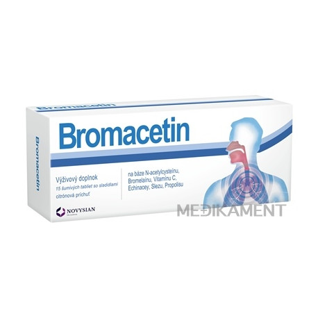 NOVYSIAN Bromacetin šumivé tablety s citrónovou príchuťou 15 ks